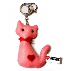 MICHI Portachiavi Gatto Rosa - Keyring Pink cat  